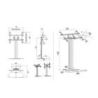 Multibrackets 7420 M Public Display Stand 110 HD Floorbase Single Silver|0–90° Tilting Low-Level Monitor Plinth Stand product image