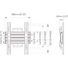 Multibrackets 9825 M Wallmount Pro MBW1U Fixed 300 Black|Non-tilting Monitor Wall Mount product image
