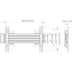 Multibrackets 9849 M Wallmount Pro MBSTH1U 600x300 Fixed Black|Non-tilting Ultra-wide Monitor Wall Mount product image