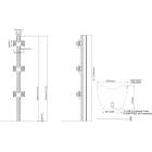 Multibrackets MBFSC2U M Floorstand Column Pro 180 VESA 75/100 | Multi-monitor free-standing or bolt-down stand product image