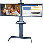 Avecta Twin‑screen Hi‑Level stand for 33‑57" monitors