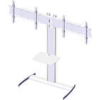 Unicol ACHP Avecta Twin-Screen Hi-Level Plinth Stand finished in white product image