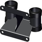 Unicol AV2 Screen mount to twin column adaptor finished in black with 150mm centres product image