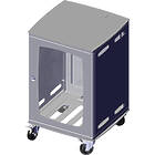 Unicol AVR5 Avecta square style free standing AV cabinet trolley finished in silver product image