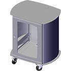 Unicol AVR9 Avecta oval style extra deep free standing AV cabinet trolley finished in silver product image