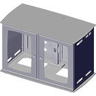 Unicol AVRT5 Avecta AV Twin Cabinet Trolley finished in silver product image