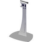 Unicol AX12P2U Axia Low Level TV/Monitor Floor Stand Exc Mount finished in silver product image