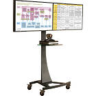 Unicol AXC15T51 Axia trolley, high-level for twin LCD/LED screens up to 57
