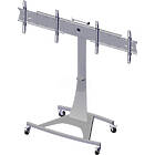 Unicol AXC15T51 Axia Twin TV/Monitor Hi Level Trolley finished in silver product image