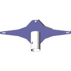 Unicol CP4 240x240 Stub Ceiling Plate to allow direct connection of PSU mounts finished in white product image