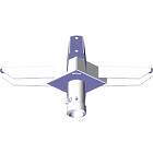 Unicol CP5 Large ceiling fixing plate for multiple large format screens including gantry's, Max 270kg finished in white product image