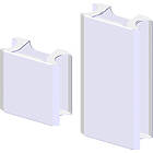 Unicol FCAVM Floor to ceiling bracket infill panels for dual column models finished in white product image