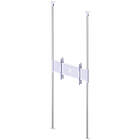 Unicol FCGDH Twin Screen back-to-back "Goal Post" Ceiling to Floor Monitor bracket finished in white product image