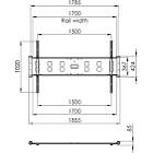 Unicol FCS10 Mount Bracket for 1785mm Goal Post Floor-to-Ceiling Installations product image