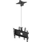 Unicol KP330DB Twin Monitor/TV ceiling mount kit with 3m column (Max Weight 60kg; VESA 200x200 - 400x400;Tilt 0-11deg.)