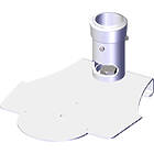 Unicol MCM1 Single column bespoke video conference camera mount finished in white product image