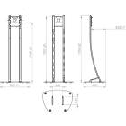 Unicol PA2UEXCPZW Parabella Monitor Plinth Stand Excl Bracket product image