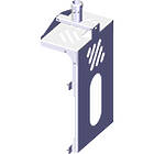 Unicol PPSU Portrait projector ceiling bracket for projectors up to 40kg finished in white product image
