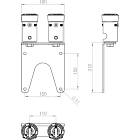 Unicol PS12 Twin Column Suspension Adaptor for Pozimount/Xactmatch Wall Mounts product image