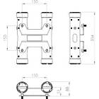 Unicol PS6A1 Twin floor to ceiling twin column coupler product image