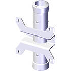 Unicol PS6U1 Single floor to ceiling column coupler with screen mount. finished in white product image