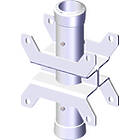Unicol PS6UT1 Single Column Back-to-Back Floor-to-Ceiling Coupler. finished in white product image