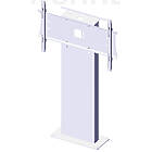 Unicol RFWSH-HD Rhobus Heavy Duty Floor-to-Wall Stand finished in white product image