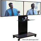 Rhobus premium trolley for twin large format displays up to 70"