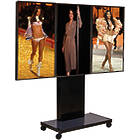 Rhobus premium trolley for triple large format displays up to 70" in portrait mode