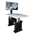 Unicol RHO1 Rhobus Huddle Premium Single Screen Height Adjustable Table product image