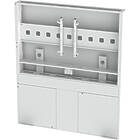 Unicol SUM7FW Summit Floor-To-Wall Single Screen Video Conference Wall finished in white product image