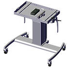 Unicol TL2 Tableau+ Height and Tilt adjustable trolley for 46-70" monitors finished in silver product image