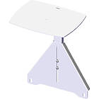 Unicol VCMT 34×26cm Video Conferencing Camera Shelf for Universal Axia Titan Stands finished in white product image