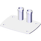 Unicol VSF VS1000 Compact bolt down base - twin column finished in white product image