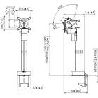 Vogels MOMO 2117W MONO Tilt and swivel height adjustable desk mount finished in white product image