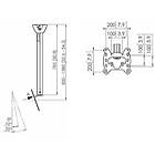 Vogels PFC 585 TV/Monitor Height Adjustable Ceiling Mount product image