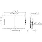 Vogels RISE A228 Whiteboard Set for 86" monitors on RISE Motorised Display Lift Trolleys and Stands product image