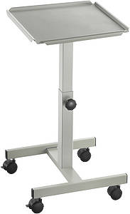 Height adjustable projector trolley finished in grey