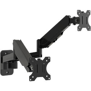 M Monitormount Wall Basic Dual Articulating Monitor Wall Mount
