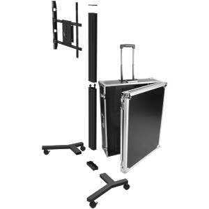 M Public Display Stand 180 Single Monitor Trolley with Flight Case