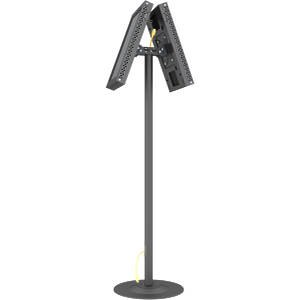 M Pro Series Single Pole Floorbase B2B Dual Monitor Stand