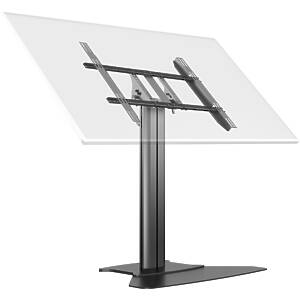 M Public Display Stand 110 HD Floorbase Single Black 0–90° Tilting Low‑Level Monitor Plinth Stand