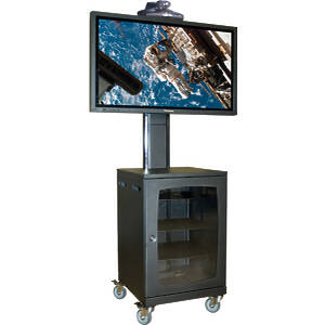 Deep AV Media Rack Cabinet with mast and PZX1 Mount