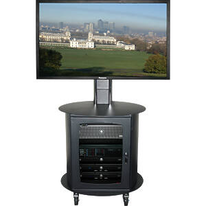 Round AV Media Rack Cabinet with mast and PZX1 Mount