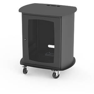 Oval Style AV Media Rack Cabinet Trolley