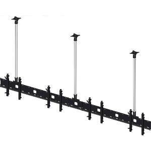 Inline multi‑screen ceiling mount for 4 × 55″ large format displays