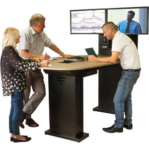 Stand‑to‑Meet Premium Quality Twin Screen Fixed Height Table