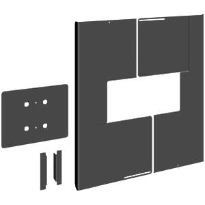 Back cover for 42–49″ monitors in portrait orientation