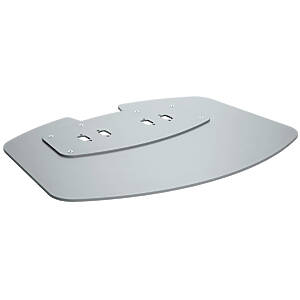 Connect‑it Dual Column Extra‑Large Floor Plate finished in Silver