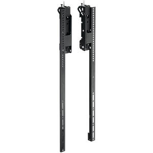 Vertical mounting arms for LCD/LED monitors and commercial TV's